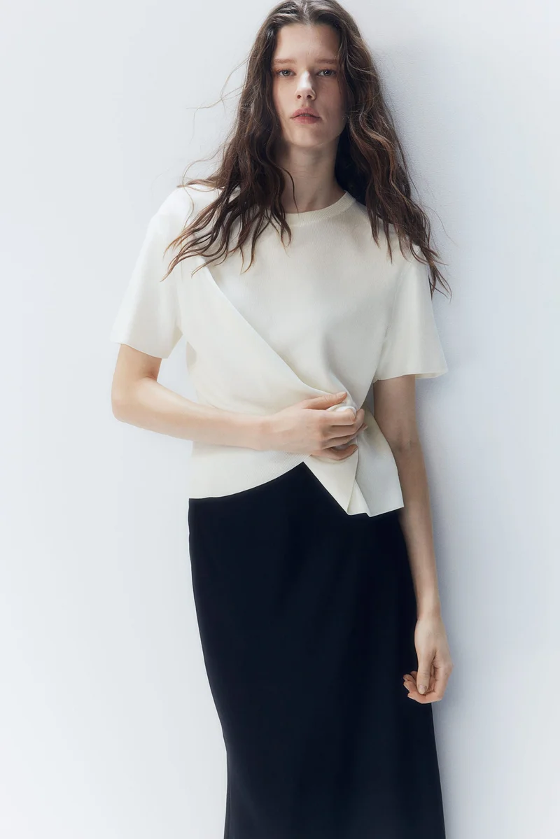 H&M Fine-knit T-shirt