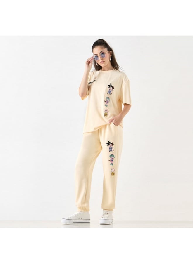SP Characters - Dragon Ball Z Print Joggers with Drawstring Closure and Pockets - Image 1
