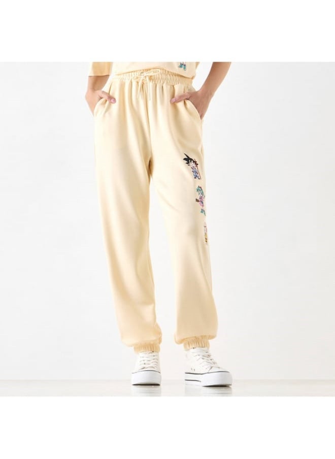 SP Characters - Dragon Ball Z Print Joggers with Drawstring Closure and Pockets - Image 1