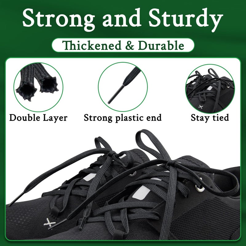 Endoto Shoelaces for On Cloud X3, X4, Shift, Cloudflow, Cloudwift, Cloudmonster Running Replacement Flat Shoes Laces Strings(Color:Black,Size:44Inch) - Image 4