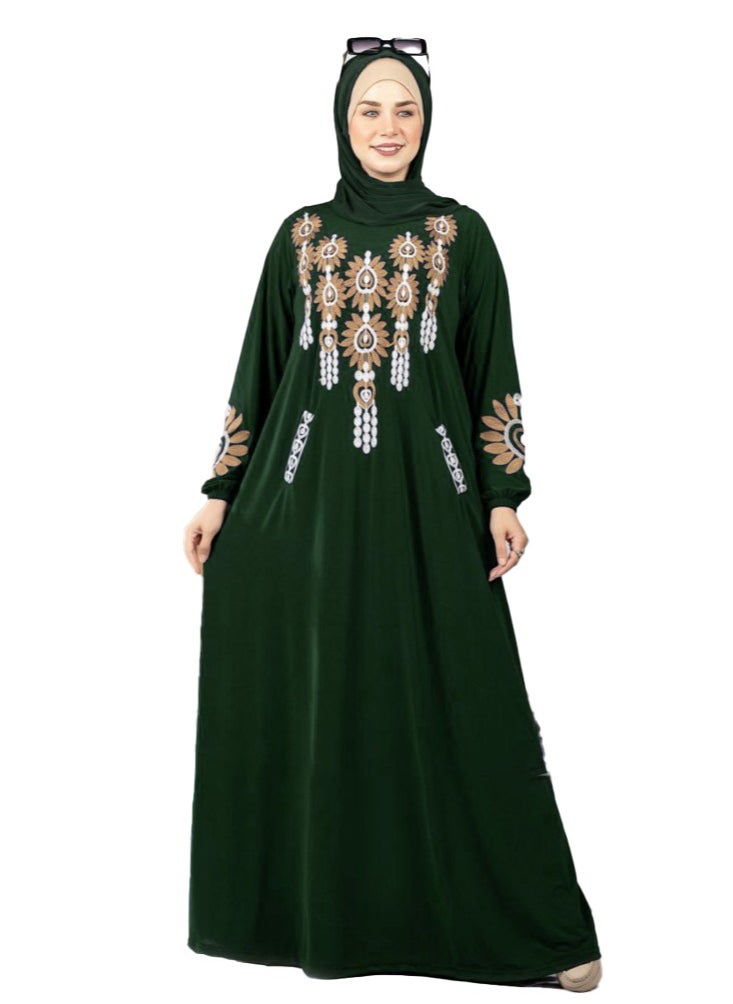 ماركة غير محددة - اسدال خامة فيزون مستورد عالي الجودة فري سايز يمكن لبسه حتى 95 كيلو للنساء - Image 1