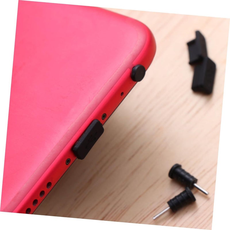 غطاء أسود من نوع USB-C، 10 أزواج، واقيات منافذ، حماية من الأوساخ والسوائل - Image 5