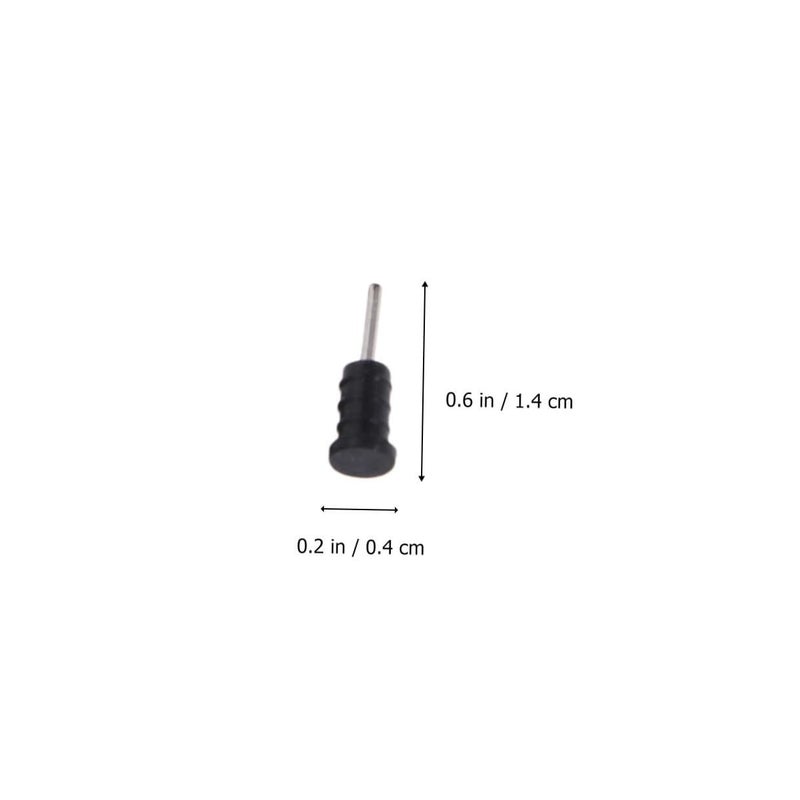 غطاء أسود من نوع USB-C، 10 أزواج، واقيات منافذ، حماية من الأوساخ والسوائل - Image 3