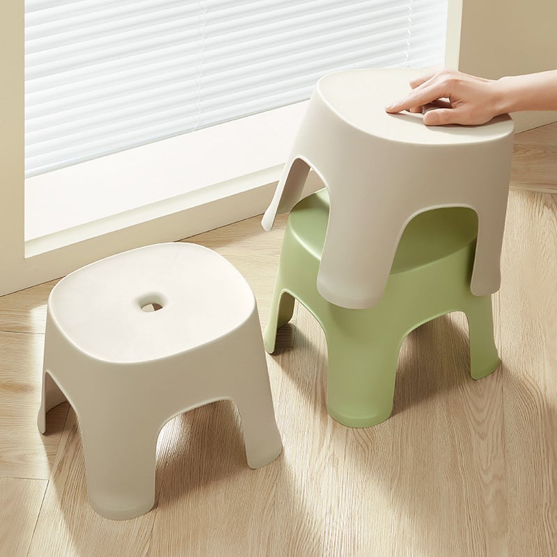 Small Bench Household Bathroom Non-Slip Plastic Stool Thickened Row Stool Children'S Bathroom Foot Washing Stool Hallway Shoes Changing Low Stool - Image 4