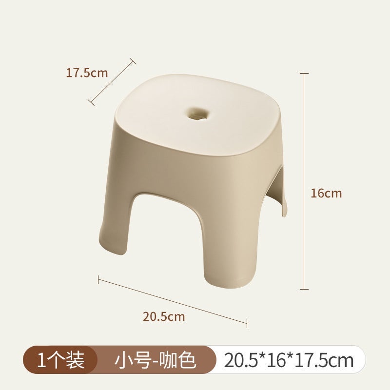 Small Bench Household Bathroom Non-Slip Plastic Stool Thickened Row Stool Children'S Bathroom Foot Washing Stool Hallway Shoes Changing Low Stool - Image 1