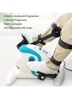 Huitich Motorized Electric Mini Pedal Exercise Bike White  - Image 4