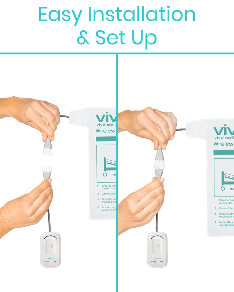 VIVE جهاز إنذار سرير لاسلكي من فيف - مجموعة مستشعر الحركة لمرضى الخرف وكبار السن - كاشف ضغط حركة الوزن - نظام تنبيه صحي تلقائي للمرضى المسنين - Image 3