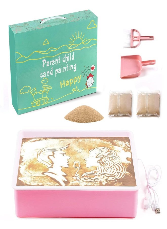 Odoorgames Sand Painting Light Box, Sensory Light Table for Kids - 3 Color Temperature & 10 Levels Adjustable Brightness, 16" (Pink) - Image 2