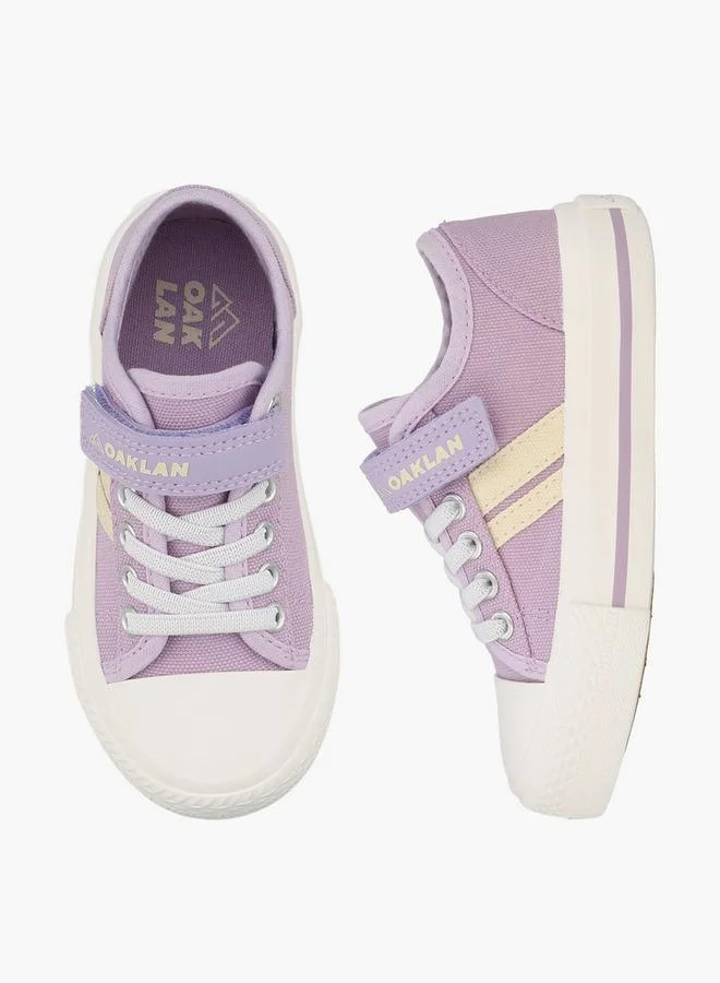 Oaklan By Shoexpress Girls Striped Lace-Up Ankle Sneakers