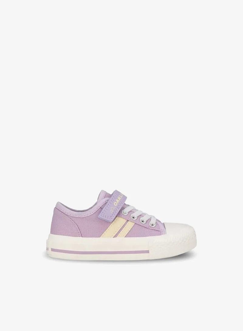 Oaklan By Shoexpress PURPLE Girls Striped Lace-Up Ankle Sneakers for Women | Best Price UAE