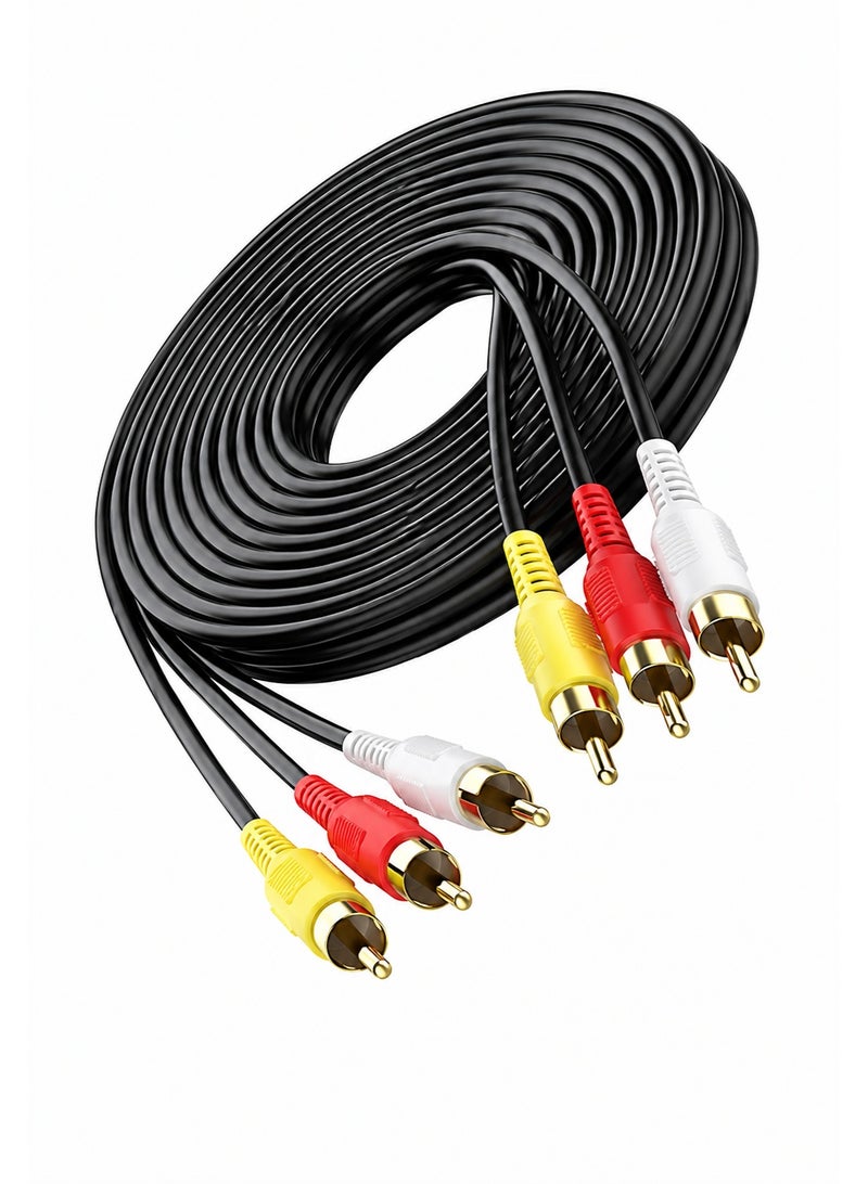 Matrax 3 RCA to 6-Pin Gold-Plated Audio/Video Cable – 3 Meter - Image 1