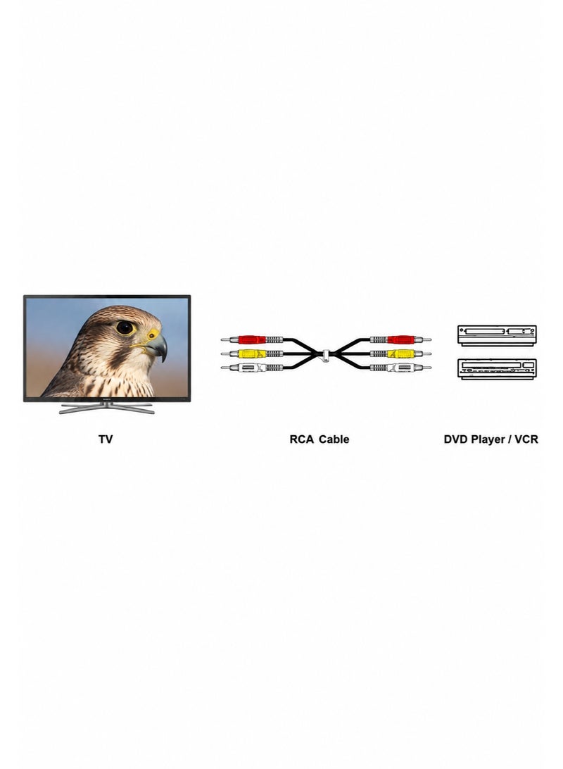 Matrax 3 RCA to 6-Pin Gold-Plated Audio/Video Cable – 3 Meter - Image 5