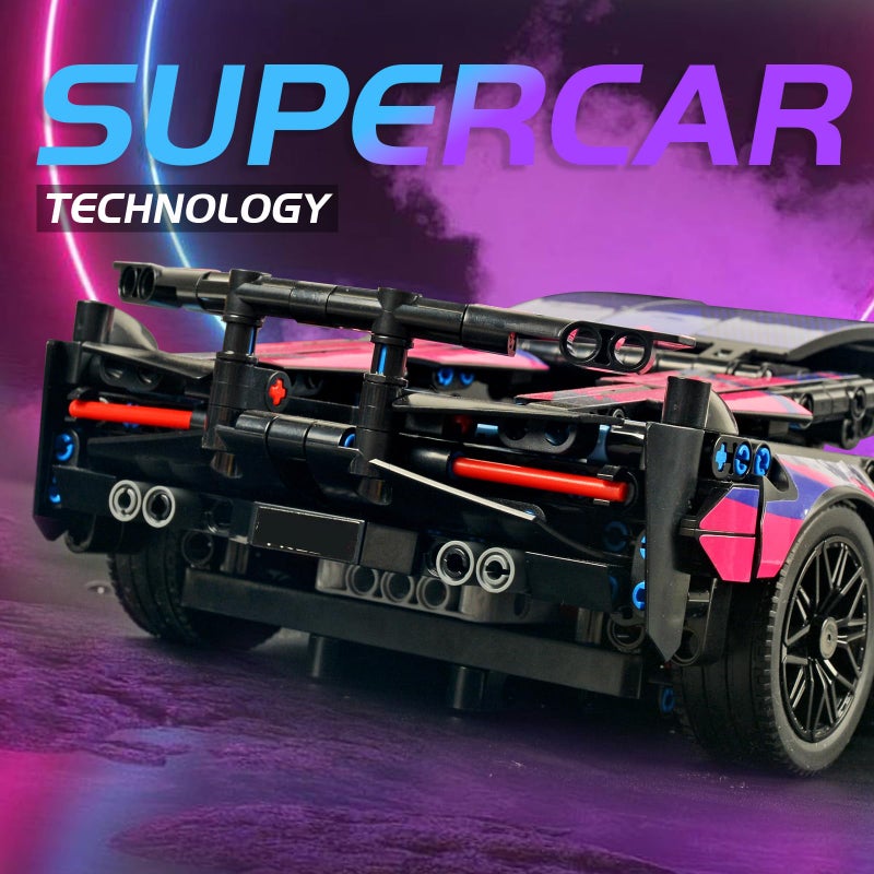MOCBROPCS STEM Building Car, 1:14 Building Blocks and Construction Toy, Collectible Super Technical Lambo Cars, Gifts for 8-16 Year Old Boys and Adults (1314 pcs) - Image 4