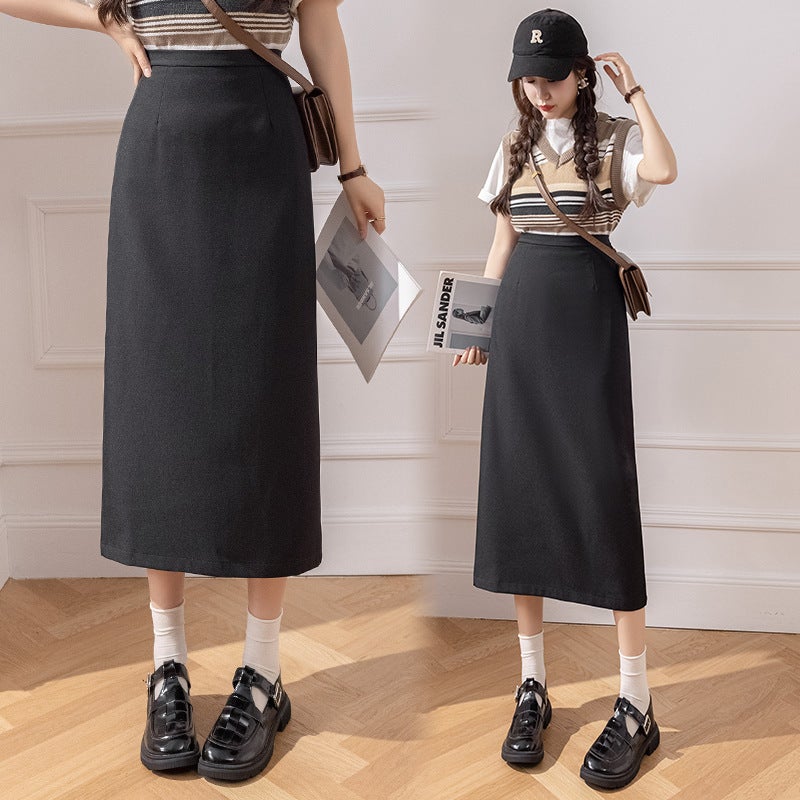 High Waist Skirt 2024 Spring And One-Step Skirt Mid-Length Irregular Pleated A- Line Skirt Fishtail Skirt Commuter - Image 4
