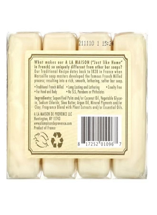A La Maison De Provence Hand Body Bar Soap Sweet Almond 4 Bars 3.5 oz 100 g Each  - Image 2