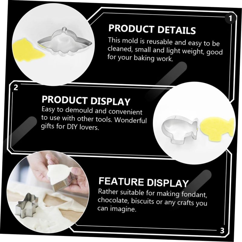 Outer Space Cookie Cutters 9pcs Set Stainless Steel Biscuit Molds Creative DIY Baking Tools and Adults Home Kitchen - Image 5
