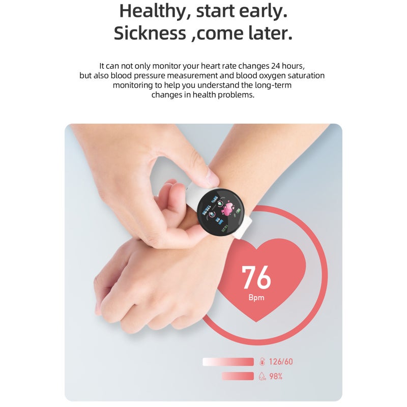 Smart Bracelet 1.44-Inch Large Round Screen Heart Rate Blood Pressure Monitor - Ultra-light Fitness Tracker Bracelet With 3 Motion Modes for Daily Health Monitoring And Fitness Enthusiasts - Image 4