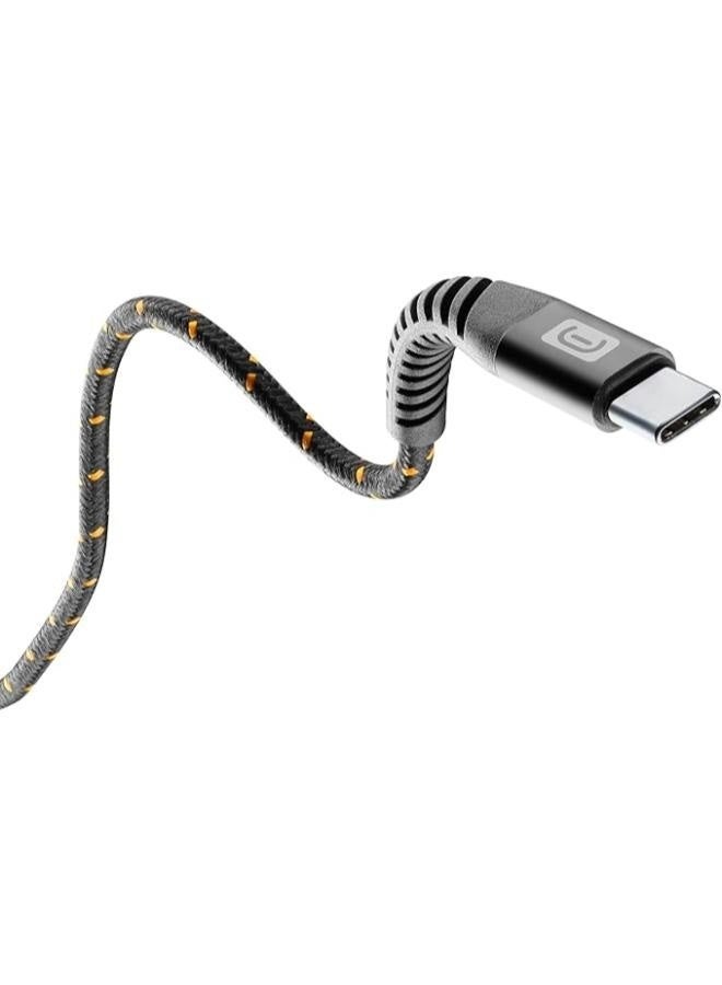 Cellularline Tetra Force Cable 120cm   USB C to USB C Black - Image 1