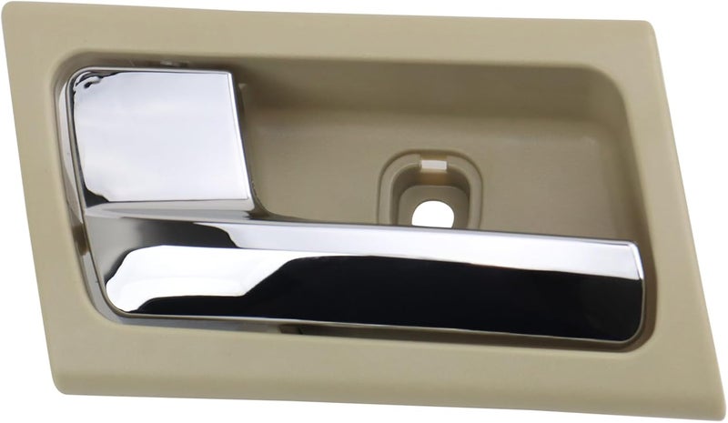 TRQ Interior Inside Door Handle Camel & Chrome LH Left Driver Side Compatible with 2006-2011 Ford Crown Victoria / 2006-2011 Mercury Grand Marquis - Image 1