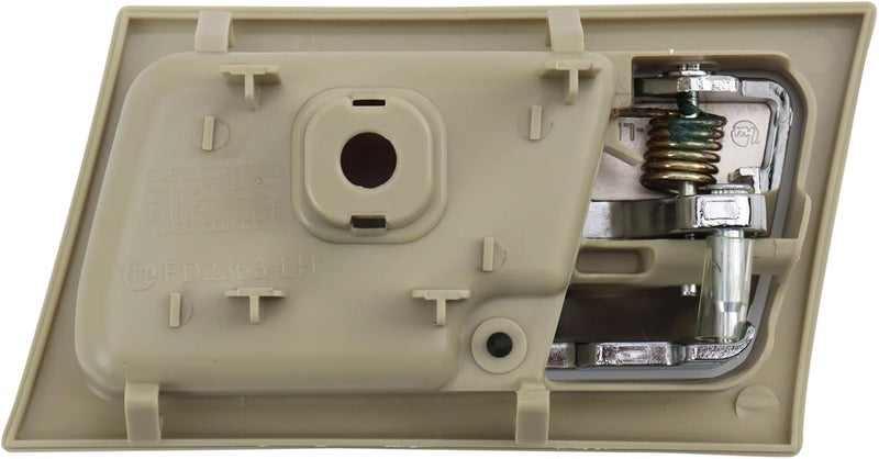 TRQ Interior Inside Door Handle Camel & Chrome LH Left Driver Side Compatible with 2006-2011 Ford Crown Victoria / 2006-2011 Mercury Grand Marquis - Image 4