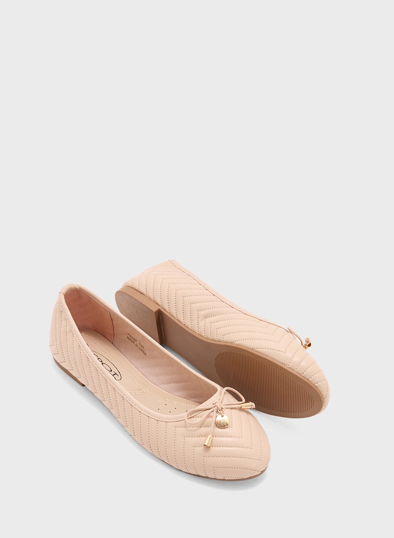 Spot-On Quilted Ballerina With Bow  - Image 3