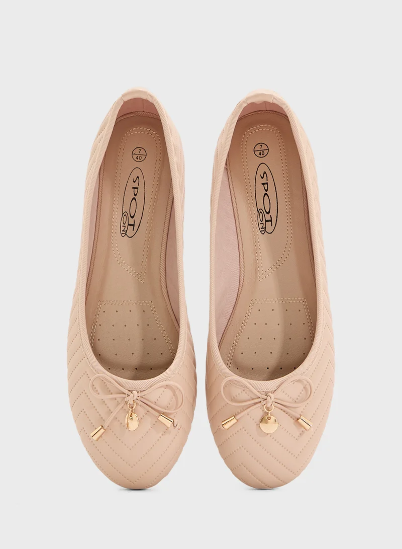 Spot-On Quilted Ballerina With Bow