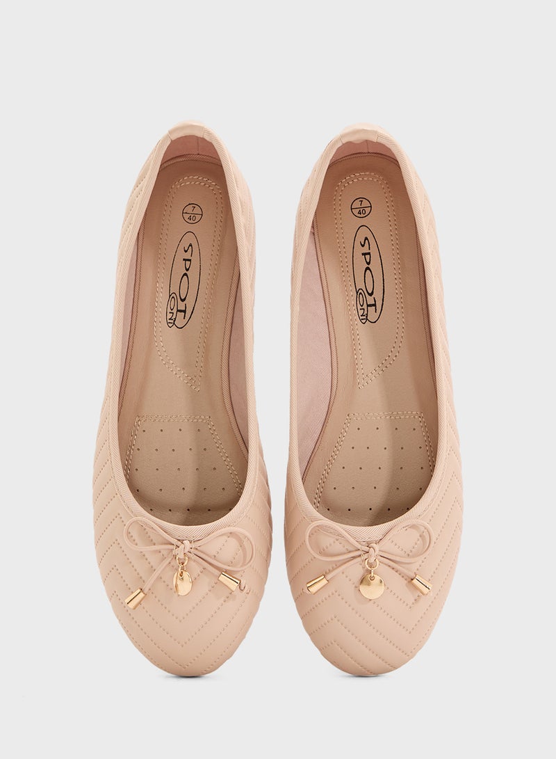 Spot-On Quilted Ballerina With Bow  - Image 4