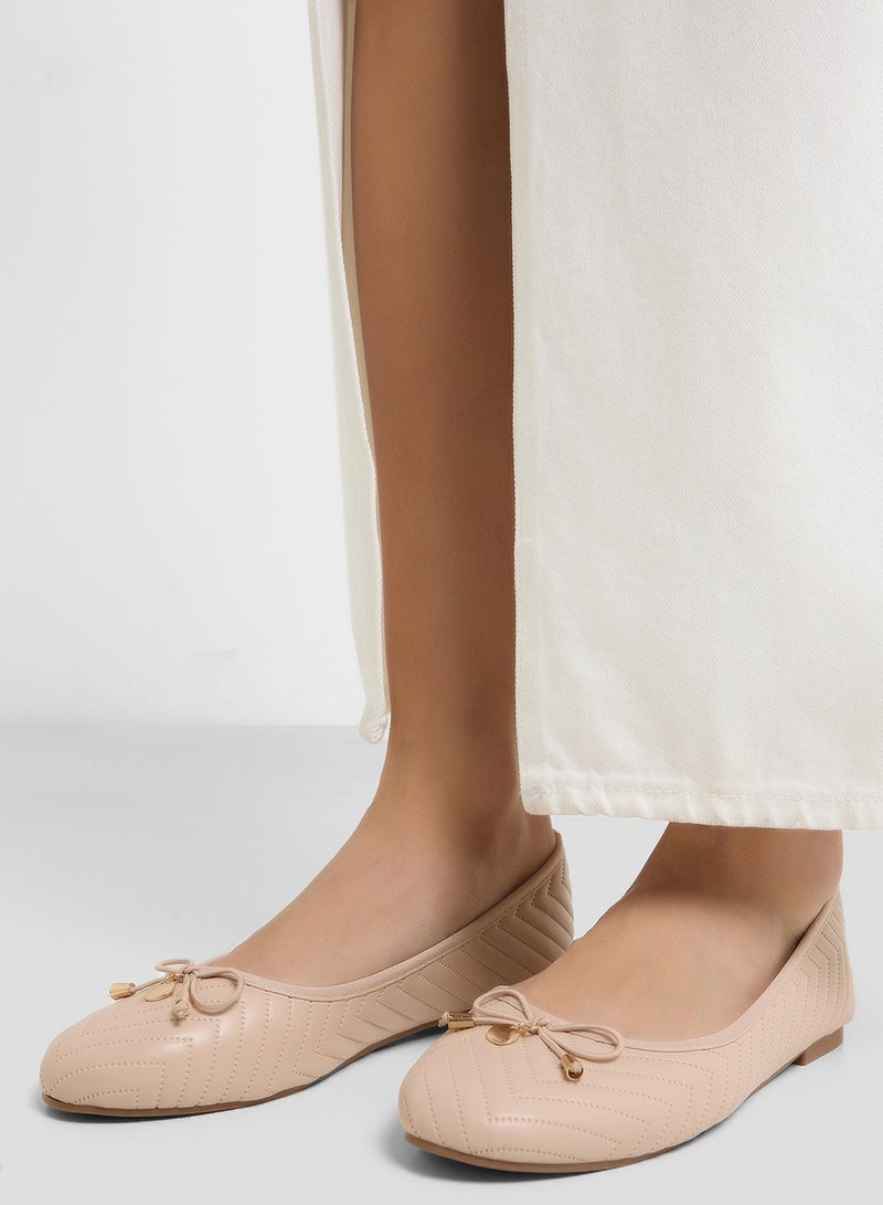 Spot-On Quilted Ballerina With Bow  - Image 5