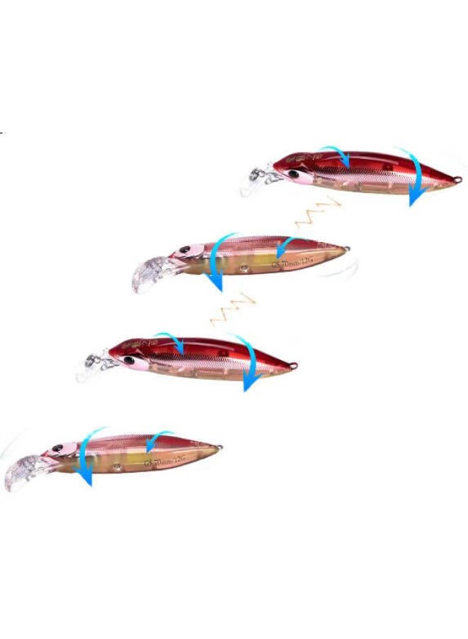 King Lure King Bait, Minnow Sinking Long-Casting Wobble, Sinking Freshwater Popper, Bionic Artificial Bait, 12G/02 Color - Image 2