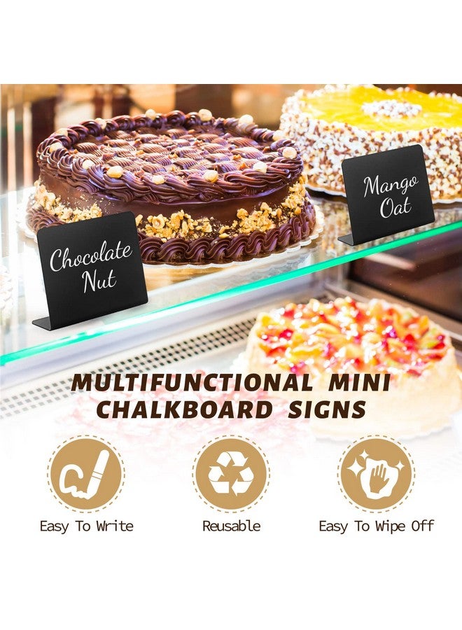 YETOOME 20 Pack Mini Chalkboard Signs For Tabletop Chalkboard Labels, L-Shaped Small Chalkboard Buffet Signs With 2 Erasable Chalk Markers, Food Labels For Party Buffet Wedding Bakery (3 X 4 In) - Image 4
