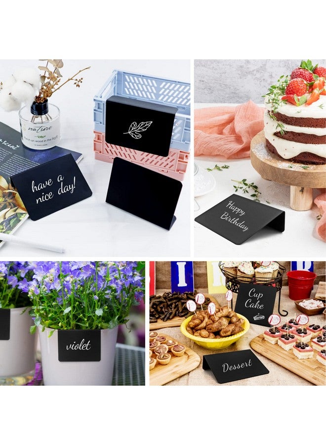 YETOOME 20 Pack Mini Chalkboard Signs For Tabletop Chalkboard Labels, L-Shaped Small Chalkboard Buffet Signs With 2 Erasable Chalk Markers, Food Labels For Party Buffet Wedding Bakery (3 X 4 In) - Image 5