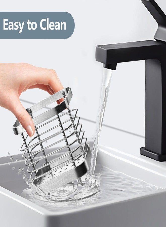 IWNTWY Utensil Holder, Stainless Steel Utensil Drying Rack for Kitchen Counter, Silverware Cutlery Flatware Holder Forks, Knives, Spoons, Chopsticks Organizer (Silver) - Image 3