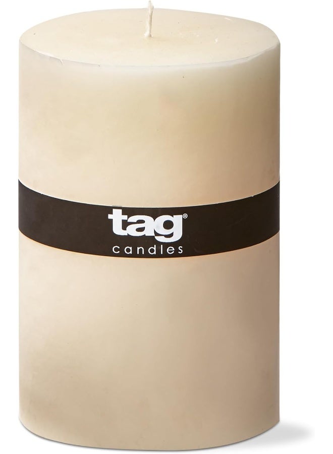 tag Chapel 4X6 Ivory Pillar Paraffin Wax Candle Unscented DripFree Long Burning 130 Hours For Home Decor Wedding Parties 4x6 Ivory - Image 3