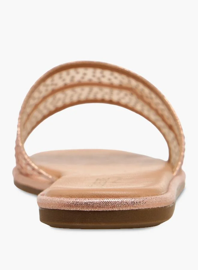 Celeste GOLD Girls Embellished Slide Sandals for Women | Best Price UAE