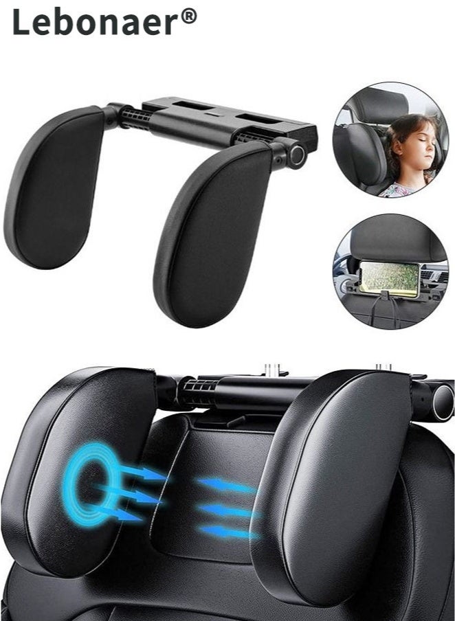 lebonaer Car Headrest Pillow, 180° Adjustable, U- Shaped Design, Head, Neck Support Pillow, Travel Sleeping Car Headrest, Suitable for Kids and Adults,Head Neck Support Detachable, Car Interior - Image 1