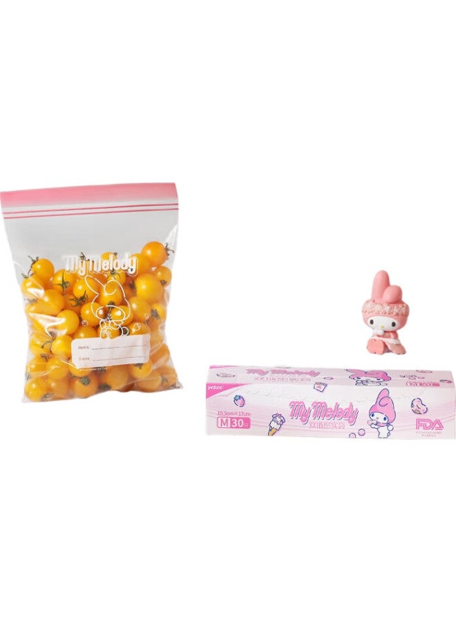 Yekee Double-Layer Sealed Bags, Sanrio Collaboration, Food Storage Containers, Thickened, 19.5Cm*17Cm, 60 Pieces, Jd-8975 - Image 3