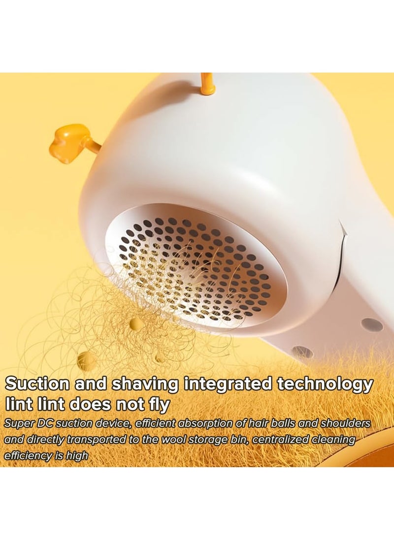 RATSAW Fabric Shaver Lint Remover Necomi Cute Cartoon Model Portable Rechargeable Sweater Lint Remover Removes Fuzz Lint Balls Pills and Bobbles from Clothes Furniture Carpets and Couches White  - Image 5