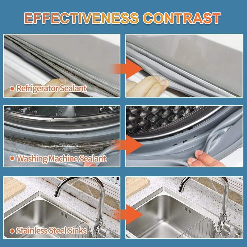 HIHWEM Mold Remover Gel, Household Washing Machine Cleaner for Washing Machine Seal, Bathroom Grout, Caulk, Mold Cleaner Best for Home Sink, Kitchen, Showers - Image 4