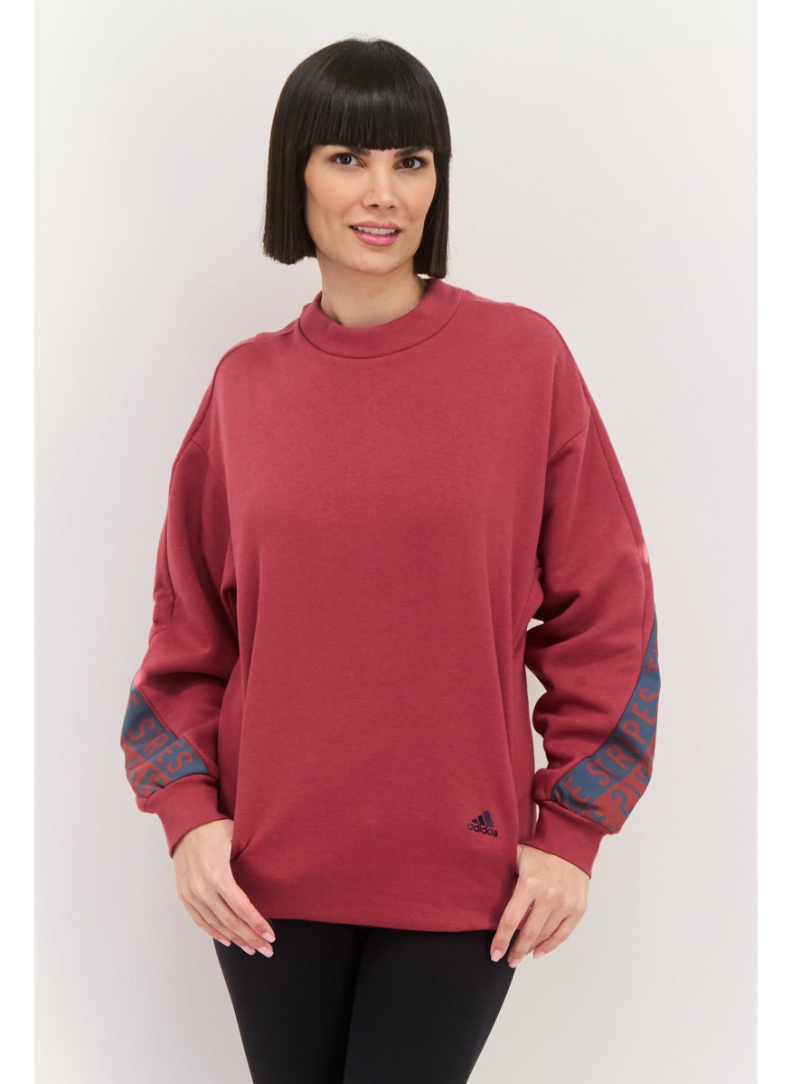 Women Sportswear Fit Long Sleeves Training W MHS Word Sweatshirt, Maroon - pzsku/Z1AA3B712421EB36A480CZ/45/_/1737642319/8a8dec4c-b4e0-4422-bace-b035d5cd41a0