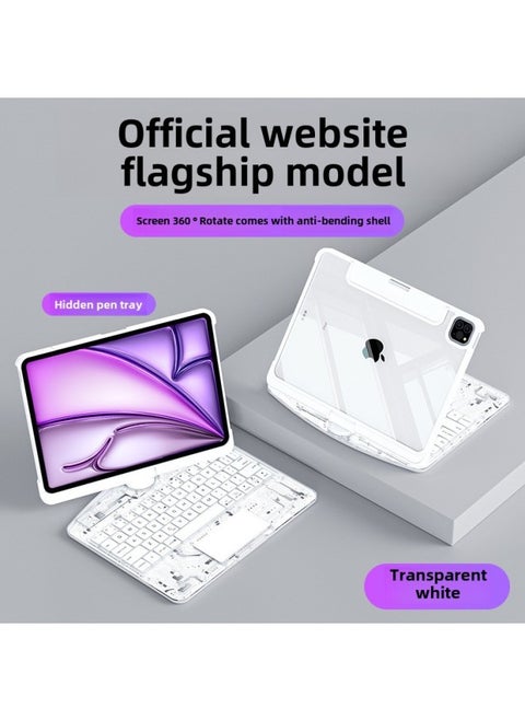 Transparent Rotating IPad Wonderful Control Keyboard For Apple Air5 All-in-one Pro11 Inch Protective Case 4-shell Tablet Computer-Color:-Product Type:Ipad 10th Generation ( 10.9inch )