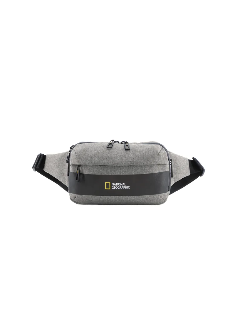 ناشيونال چيوغرافيك National Geographic Shadow RPET Waist Bag Grey, Hip Bag/ Belt Bag With Adjustable Strap, RFID Pocket, Suitable For Travel, Outdoors, Gym, Hiking For Men And Women