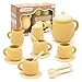 MCGMITT Toy Tea Set Silicone Tea Party Set for Little Girls Boys 15 Pcs BPA Free Dishwasher Safe Pretend Tea Set for Toddlers Kids Age 36 Non Breakable Cute Toy Kitchen Accessories for Children - Image 2