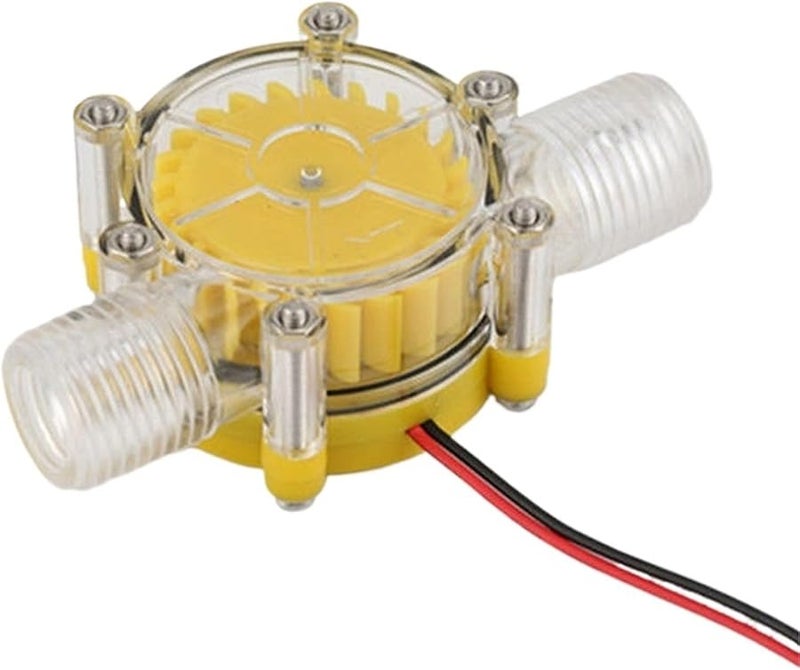 مضخة تدفق المياه الصفراء الشفافة 10 واط، توربين ميني لتوليد الطاقة الكهرومائية، تحويل هيدروليكي 5 فولت 80 فولت - Image 3