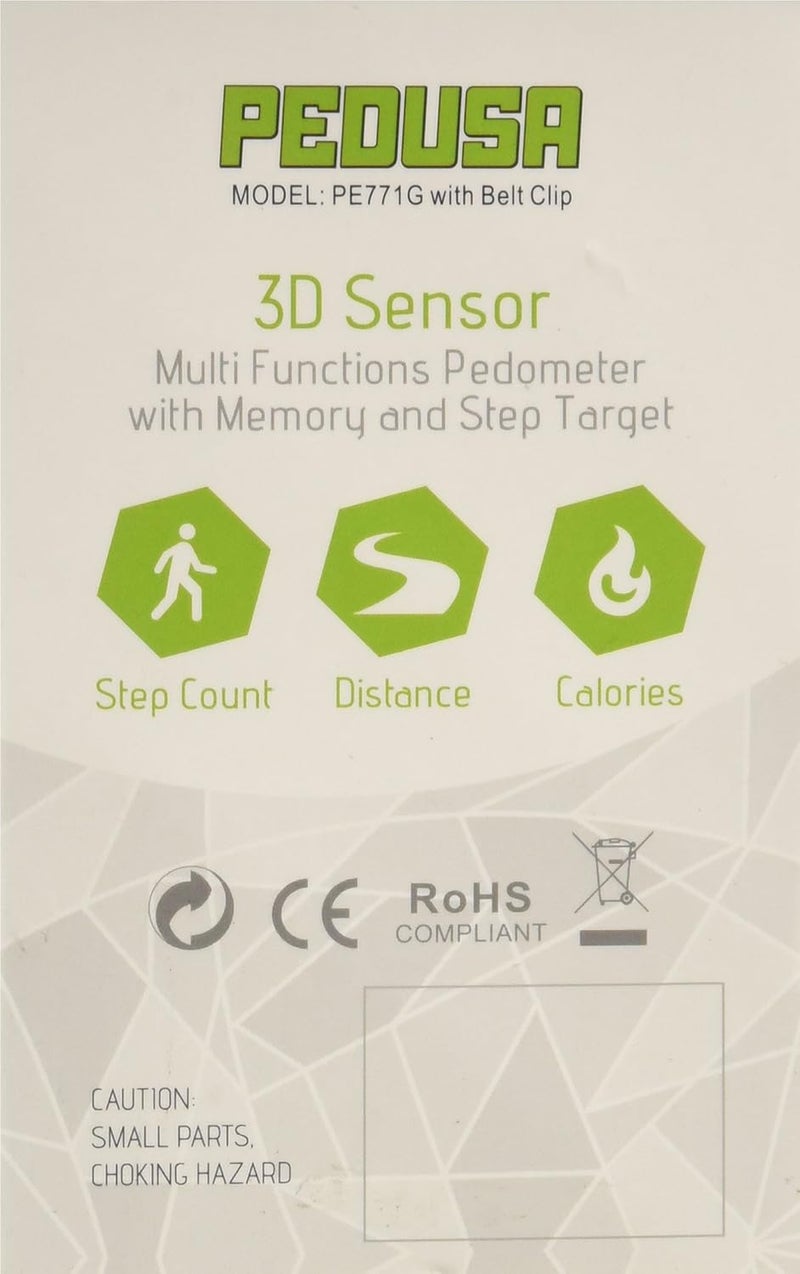 HRM PE771 Walking 3D Pedometer with Clip and Strap | 7 Day Memory, Accurate Step Counter, Walking Distance Miles/Km, Calorie Counter, Target Goal, Active Time - Image 5