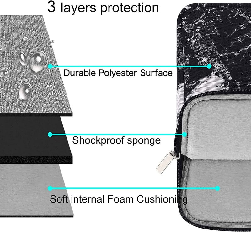 Moca 9-11 Inch Tablet Sleeve Bag Carrying Case Fits New 11-inch iPad Pro M4/iPad Air M2 2024, Air 5/4/3 10.9"/10.5", Pro 11 M2, i-Pad 10th 10.9, i-Pad 9/8th Gen 10.2, Tab S8/S9 11" - Image 3