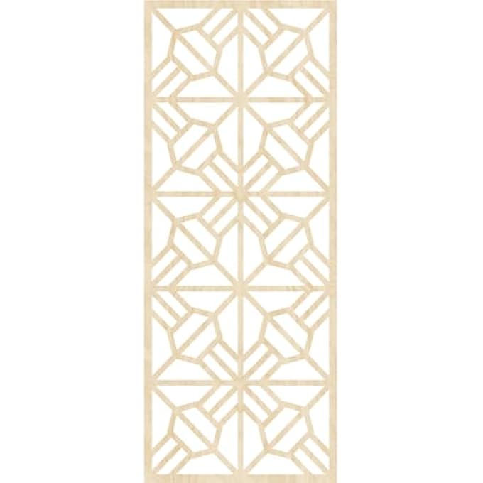 11 3/8"W X 29 3/8"H X 1/4"T AUBURN DECORATIVE FRETWORK WOOD WALL PANELS, BIRCH - Image 2