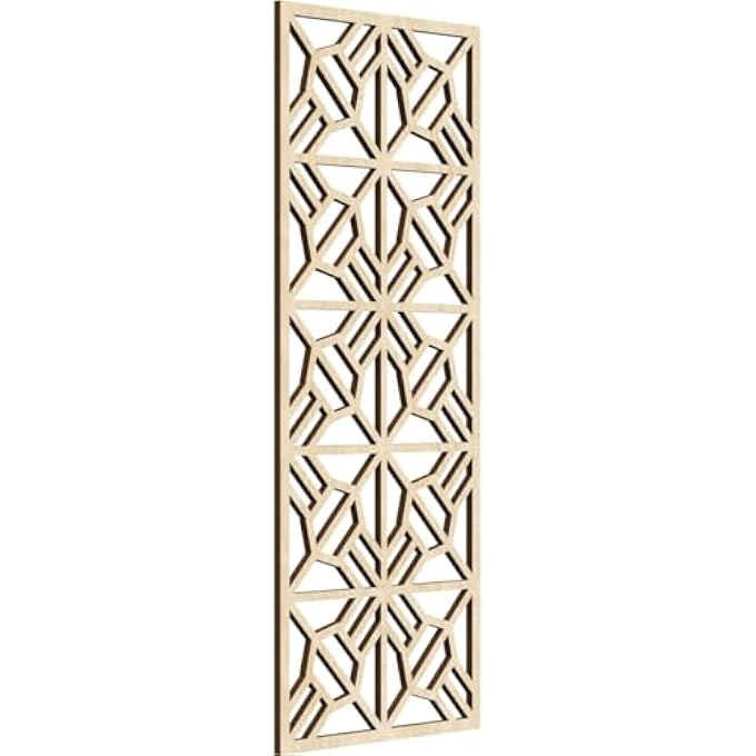 11 3/8"W X 29 3/8"H X 1/4"T AUBURN DECORATIVE FRETWORK WOOD WALL PANELS, BIRCH - Image 1