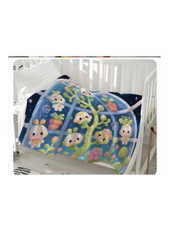 عام بطانية رقيقة من الفانيلا الكرتونية للأطفال أو الطلاب (دافئة ومريحة ومناسبة للنوم والألعاب) 100 سم * 150 سم - 920 - Image 3