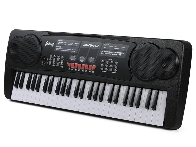 Juarez Octavé JRK541 54-Key Portable Electronic Keyboard with LED Digital Display | Adapter | Key Note Stickers | Microphone | Music Sheet Stand | 100 Rhythms | 100 Timbres | 8 Demos | 8 Percussions - Image 5