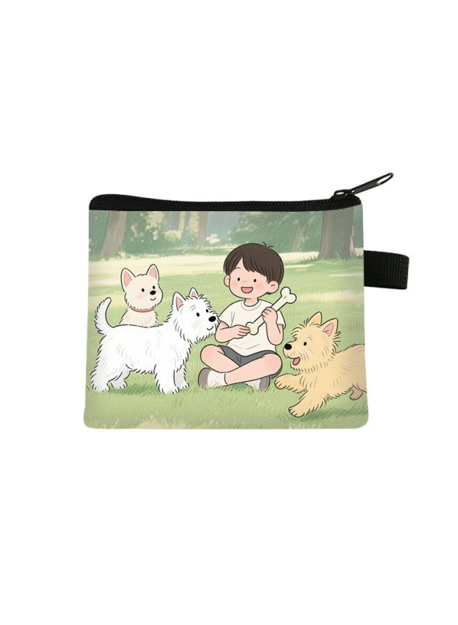 New Puppy Coin Purse, Children's Mini Cute Storage Bag, Student Large-capacity Printed Key Card Holder